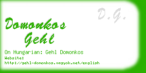 domonkos gehl business card